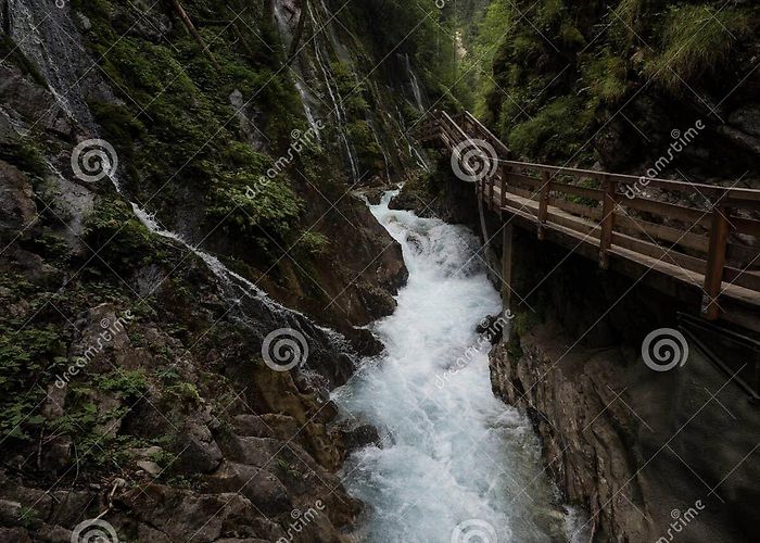 Wimbachklamm Raw Wild Mountain Stream River Gorge Ravine Wimbachklamm Nature ... photo