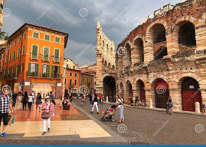 Via Mazzini Luxury Shopping Street Via Mazzini , Verona,Italy Editorial Image ... photo