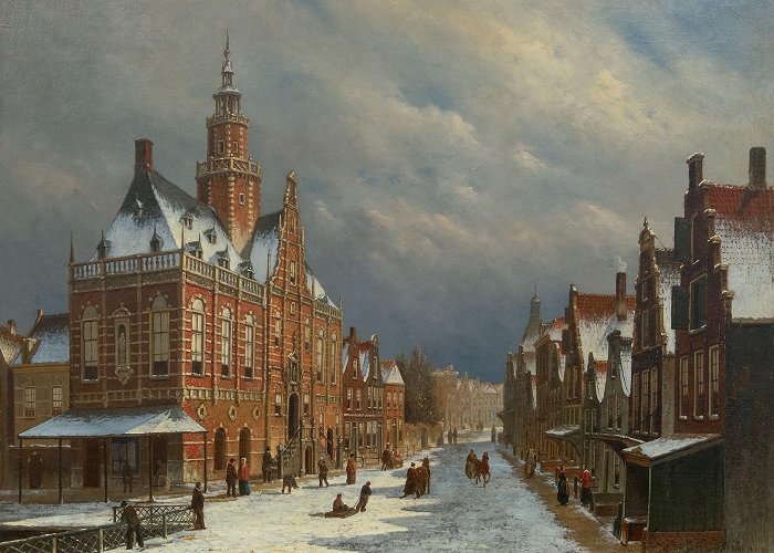 Stadhuis Bolsward Oene Romkes de Jongh | Paintings prev. for Sale | The townhall of ... photo