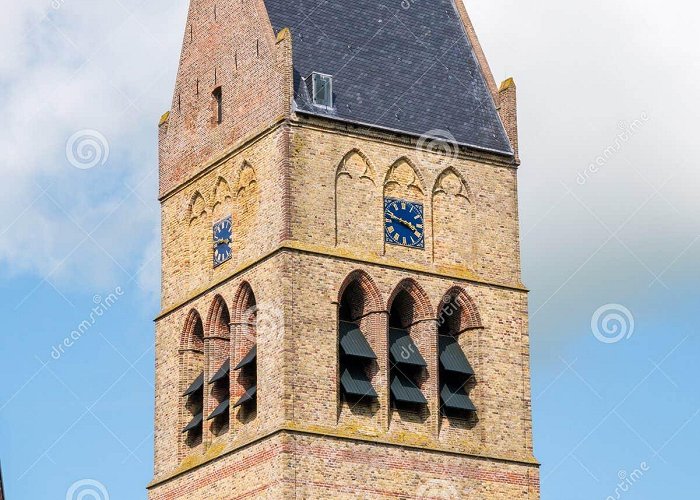 Stadhuis Bolsward Tower of Martinikerk Church in Old Town of Bolsward, Friesland ... photo