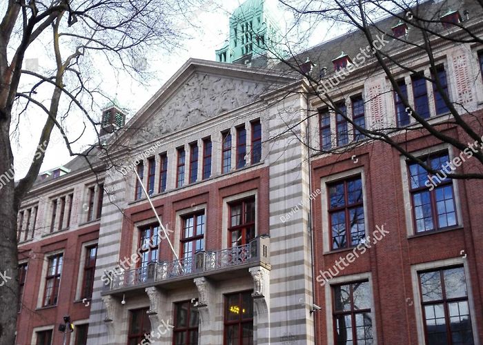 Old Stock Exchange Perspective Facade Beursplein 5 Building Amsterdam Stock Photo ... photo