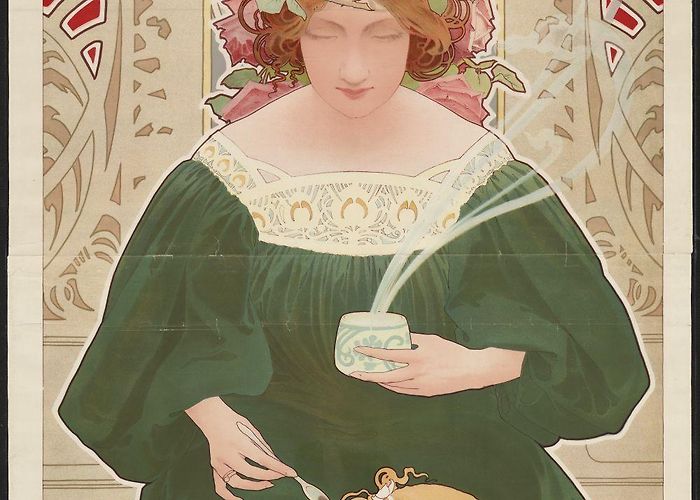 De Nederlandsche Cacaofabriek Helm Cocoa Art Nouveau Poster photo