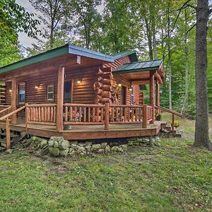 Willa Updated Manistique Log Cabin, Yard And Fire Pit Exterior photo