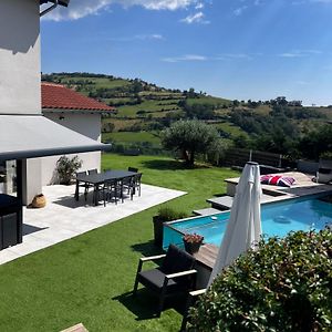 Willa Maison Et Piscine Chauffee, Vue Monts Du Lyonnais Brullioles Exterior photo