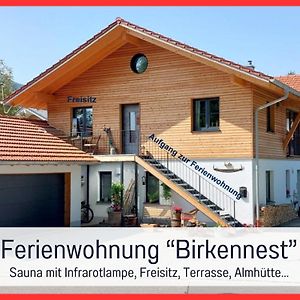 Ferienwohnung Birkennest-Sauna-Freisitz-Almhuette Bad Heilbrunn Exterior photo