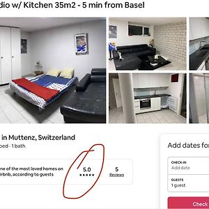 Apartament Basel - 5 Mins Away - Modern Basement Studio With Kitchen 35M2 In Muttenz Exterior photo